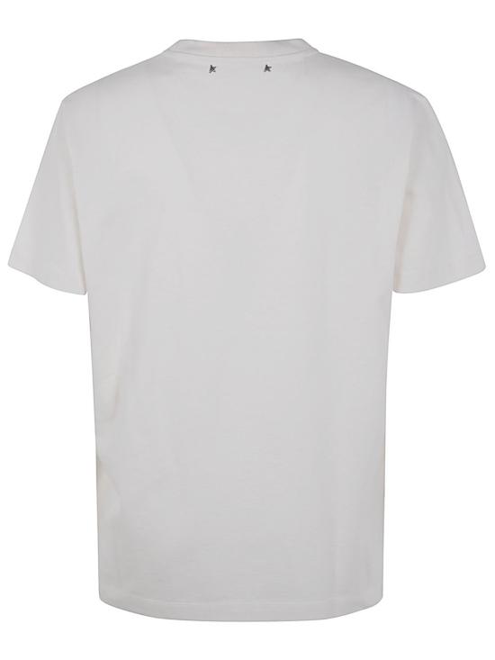 24FW 골든구스 반팔 티셔츠 GWP01220 P001625 11569 11569 HERITAGE WHITE BLACK - GOLDEN GOOSE