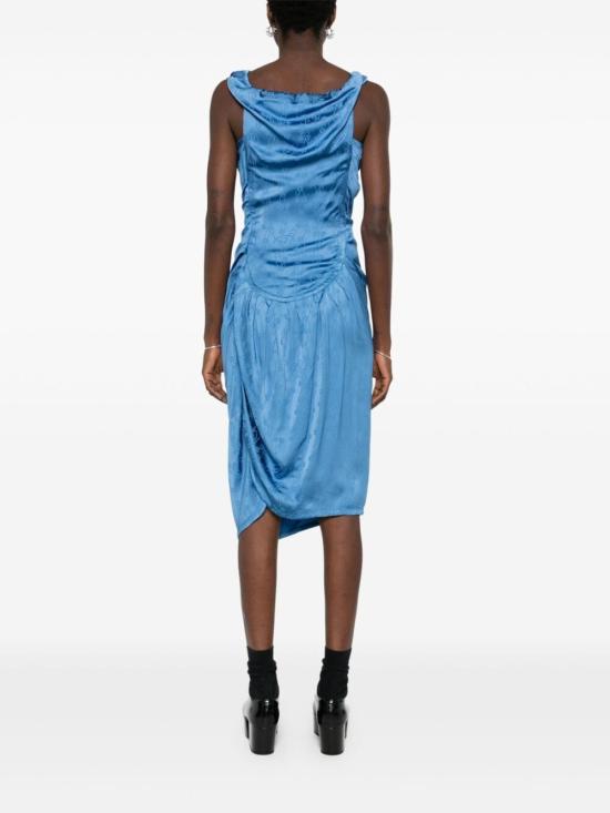 24FW 비비안웨스트우드 미디 원피스 1101031T W00WV K208 BLUE - VIVIENNE WESTWOOD