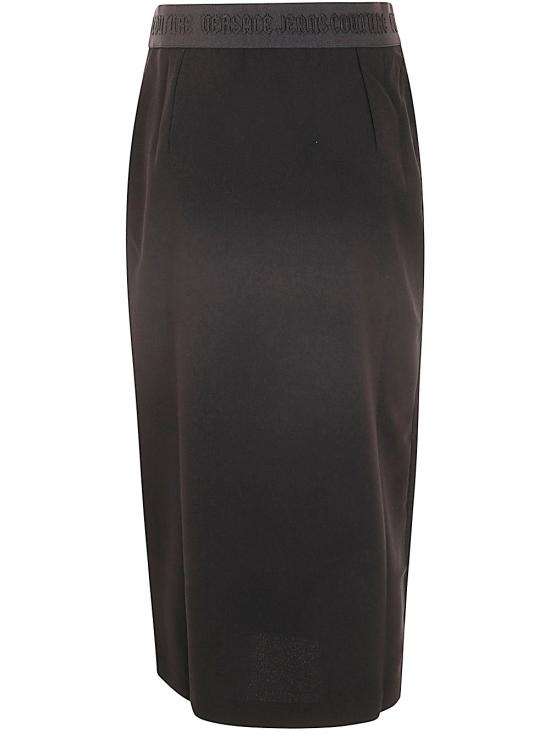 24FW 베르사체 롱 스커트 77 HAE806 N0230 899 BLACK - VERSACE