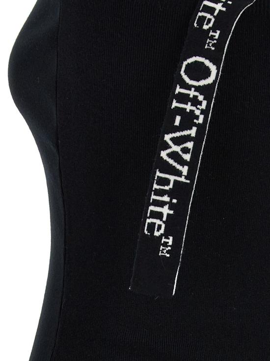 24FW 오프화이트 숏 원피스 OWHI022F24KNI00110011001 WHITE BLACK - OFF WHITE