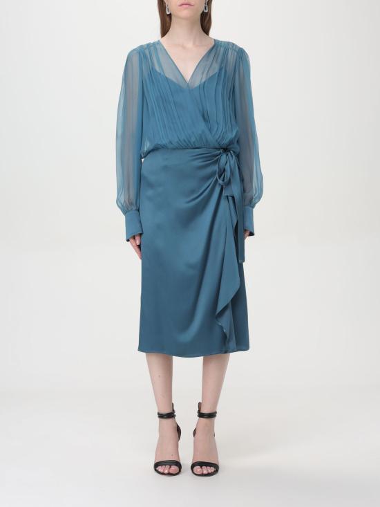  알베르타 페레티 미디 원피스 04236614 0324 Teal
