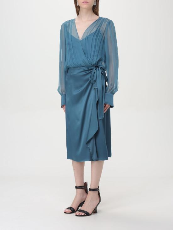  알베르타 페레티 미디 원피스 04236614 0324 Teal - ALBERTA FERRETTI