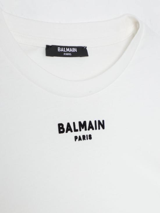 25FW [키즈] 발망 티셔츠 BV8R91Z1751 102NE Ivory - BALMAIN