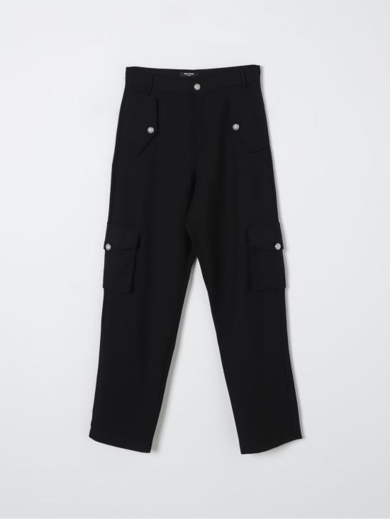 25FW [키즈] 발망 트레이닝/조거 팬츠 BV6S10I0196 930 Black