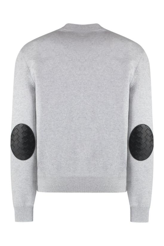  보테가베네타 크루넥 캐시미어 스웨터 772376V2MM0 1180 GREY - BOTTEGA VENETA