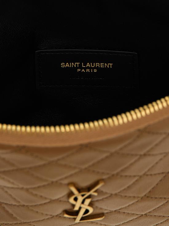 26SS 생로랑 퀼티드 램스킨 가비 지퍼 파우치 7336671EL072760 Beige - SAINT LAURENT