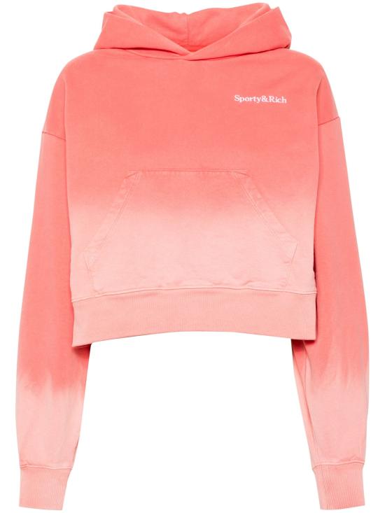  스포티앤리치 후드 티셔츠 WS070S413SP DIP DYE PINK