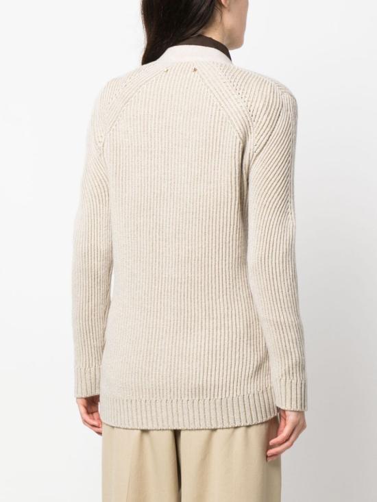  골든구스 가디건 GWP01516 P001188 155 15514 lamb s wool gold Naturale - GOLDEN GOOSE