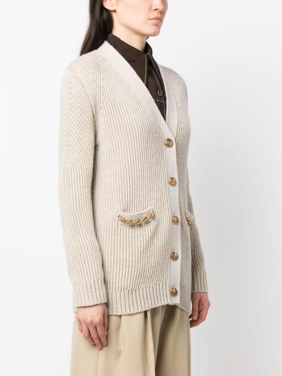  골든구스 가디건 GWP01516 P001188 155 15514 lamb s wool gold Naturale - GOLDEN GOOSE