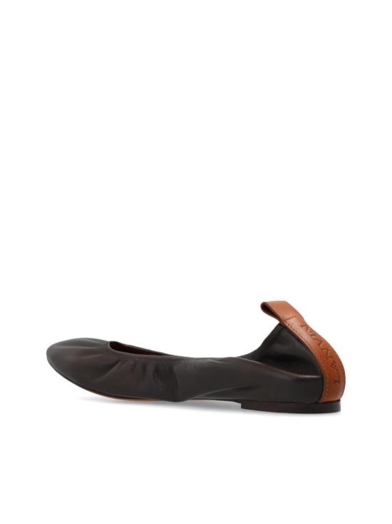  랑방 플랫 슈즈 FW BAMB02 NAPA P24 095 64 DARK BROWN - LANVIN