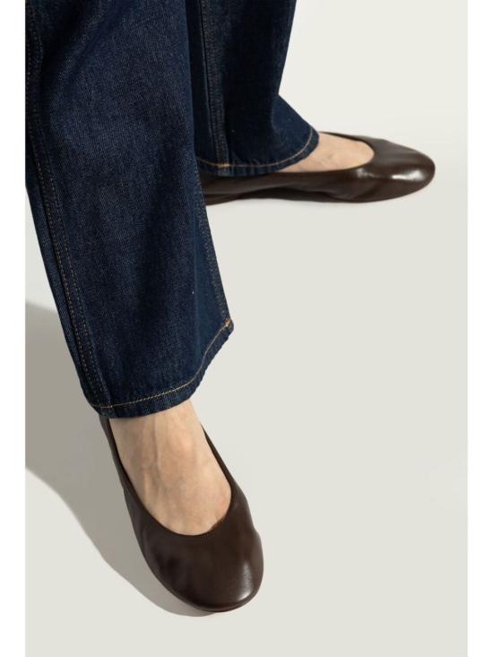  랑방 플랫 슈즈 FW BAMB02 NAPA P24 095 64 DARK BROWN - LANVIN