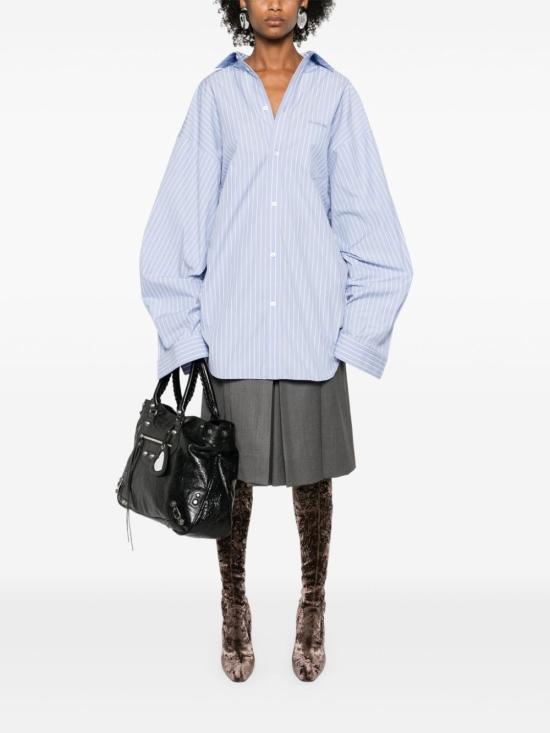 24FW 발렌시아가 셔츠 790945 TQM163965 Sky blue white - BALENCIAGA