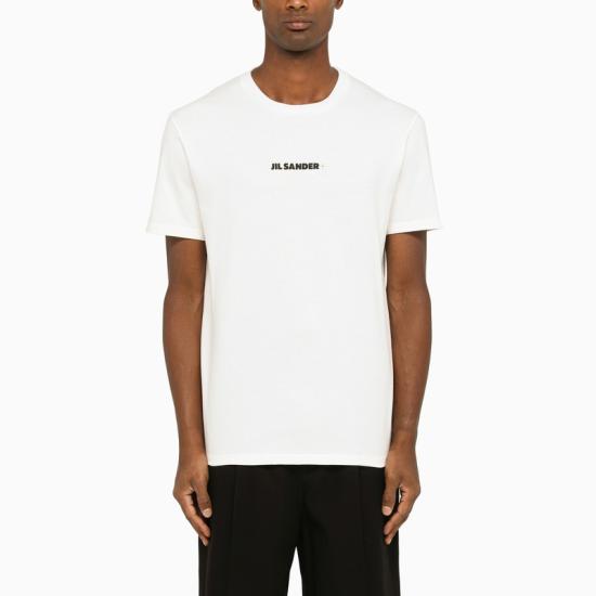  질샌더 반팔 티셔츠 J47GC0122J20103 102 Ivory