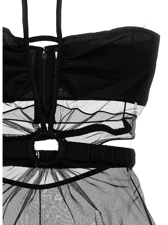  넨시 도자카 바디수트 티셔츠 NDSS23TOP039BLACK - NENSI DOJAKA