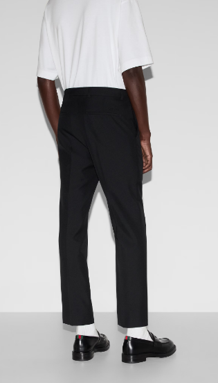  구찌 울 블렌드 트윌 트라우저 791156 ZAMII1000 Black - GUCCI