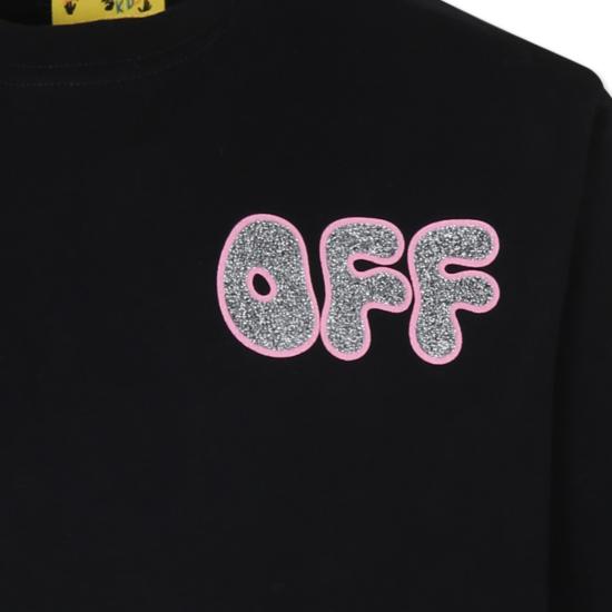 [키즈] 오프화이트 원피스 OGDH002F24JER0011083 BLACK - OFF WHITE