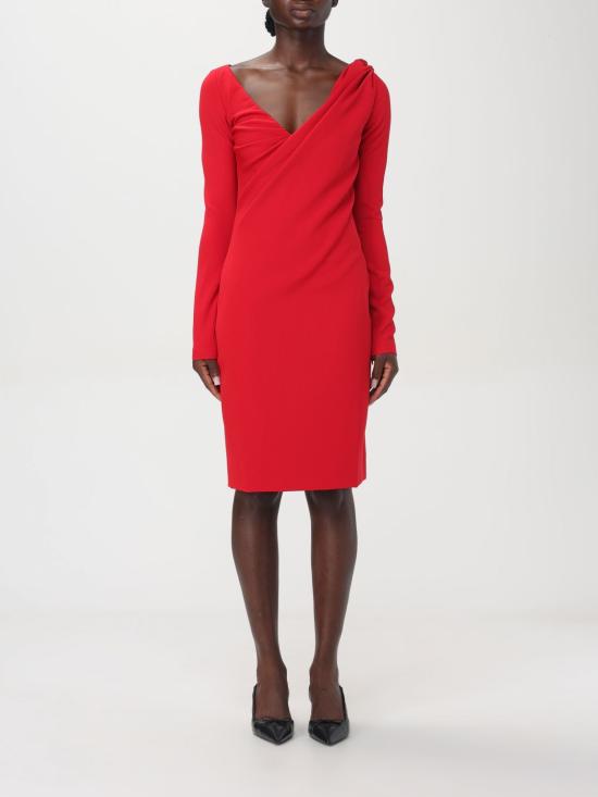 25SS JW앤더슨 미디 원피스 DR0446PG1573 417 Red
