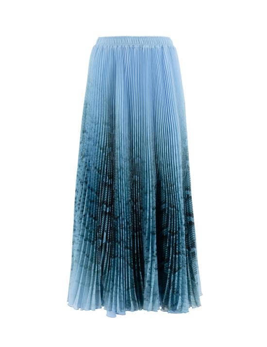 24SS 에르마노 설비노 롱 스커트 D442O309FDZWE S4429 S4429 ST PITONE AZZURRO
