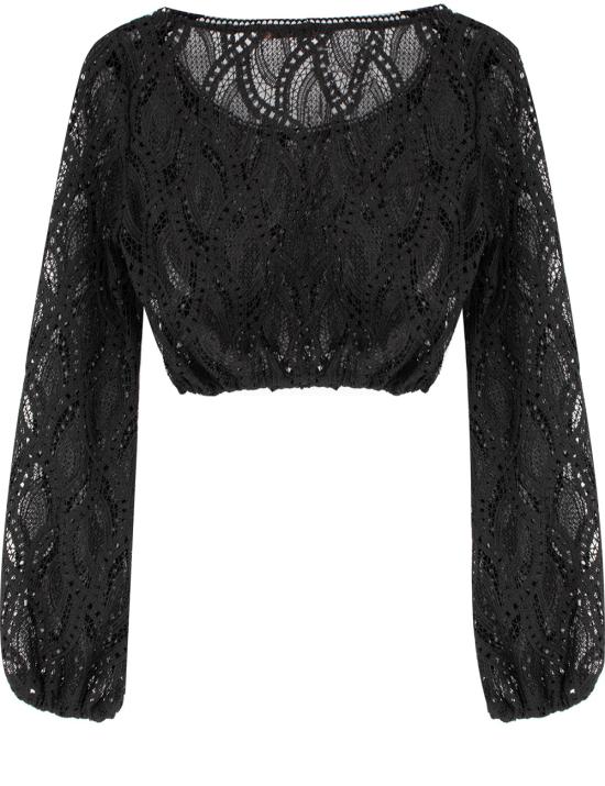  에르마노 설비노 블라우스 D444L603FHI 95708 95708 BLACK - ERMANNO SCERVINO