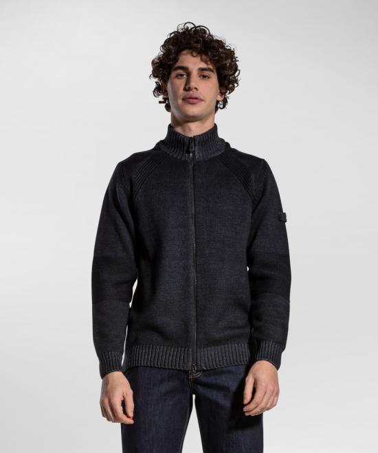  페트레이 집업 니트 ORIONE ACD 788 ANTRACITE GREY - PEUTEREY