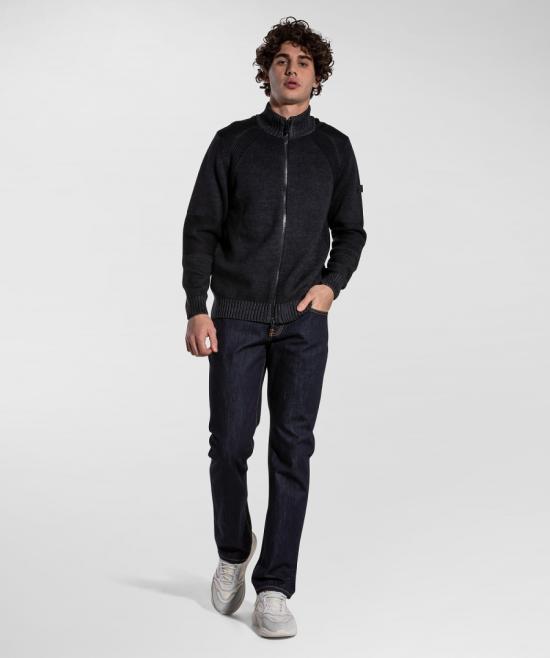  페트레이 집업 니트 ORIONE ACD 788 ANTRACITE GREY - PEUTEREY