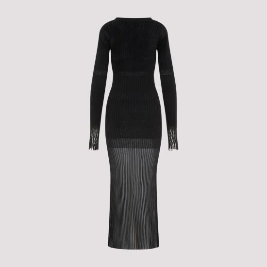 24FW 디 아티코 롱 원피스 247WCM178 KMIX4 629 BLACK DEGRADE - THE ATTICO