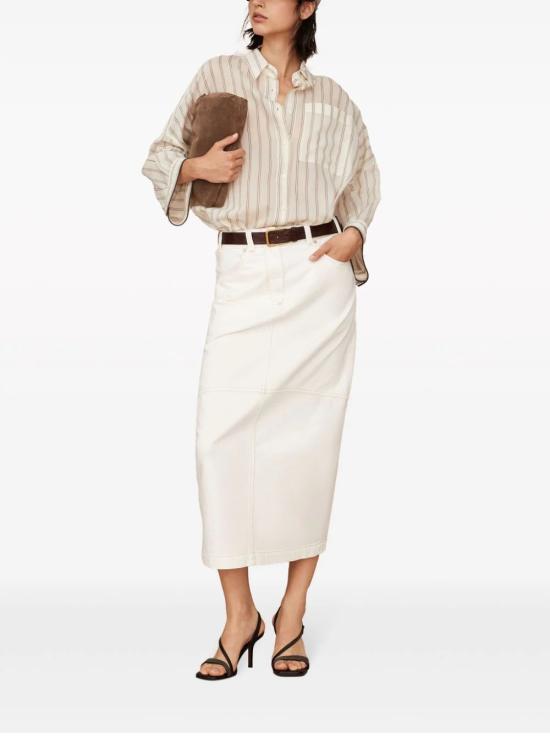  브루넬로 쿠치넬리 미디 원피스 MH777MJ926 C4051 BEIGE - BRUNELLO CUCINELLI