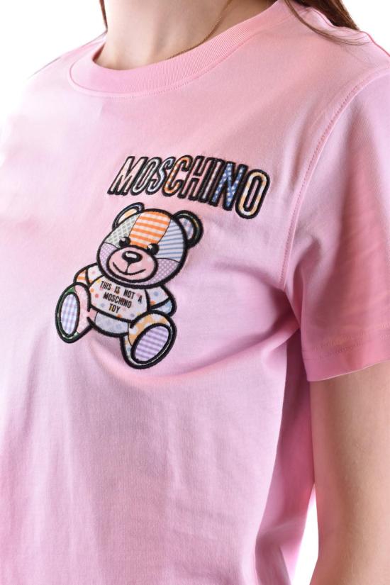  모스키노 반팔 티셔츠 V0706 4412224 PINK - MOSCHINO