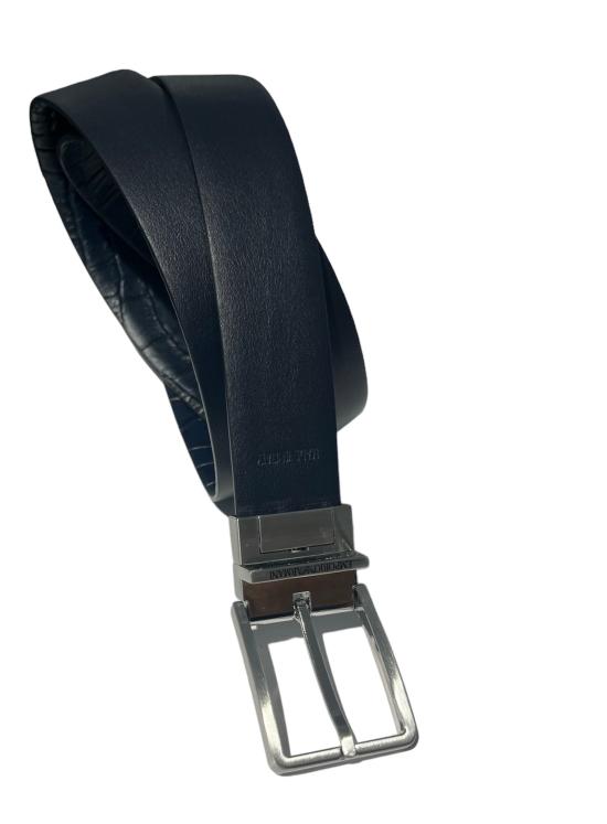  엠포리오 아르마니 가죽 벨트 Y4S658 YQ96E 80033 BLUE NAVY - EMPORIO ARMANI