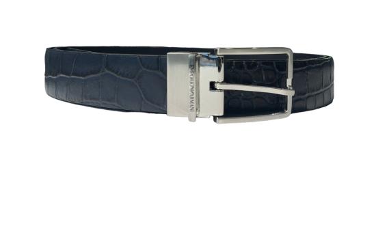  엠포리오 아르마니 가죽 벨트 Y4S658 YQ96E 80033 BLUE NAVY