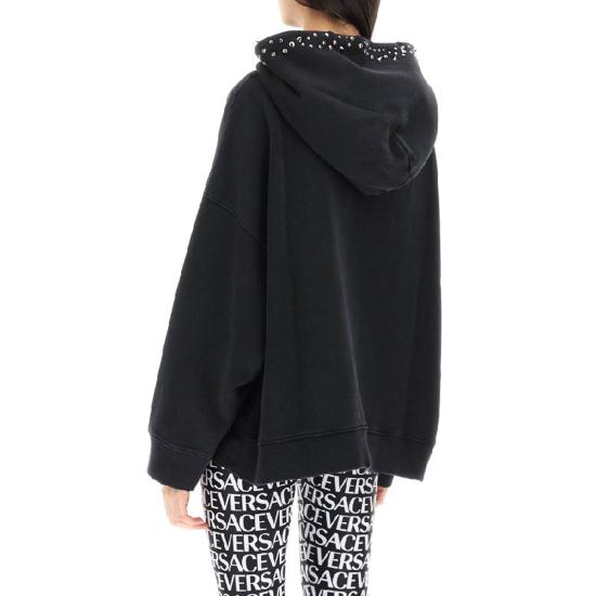  베르사체 후드 티셔츠 1008170 1A06531 2B110 Black BLACK - VERSACE