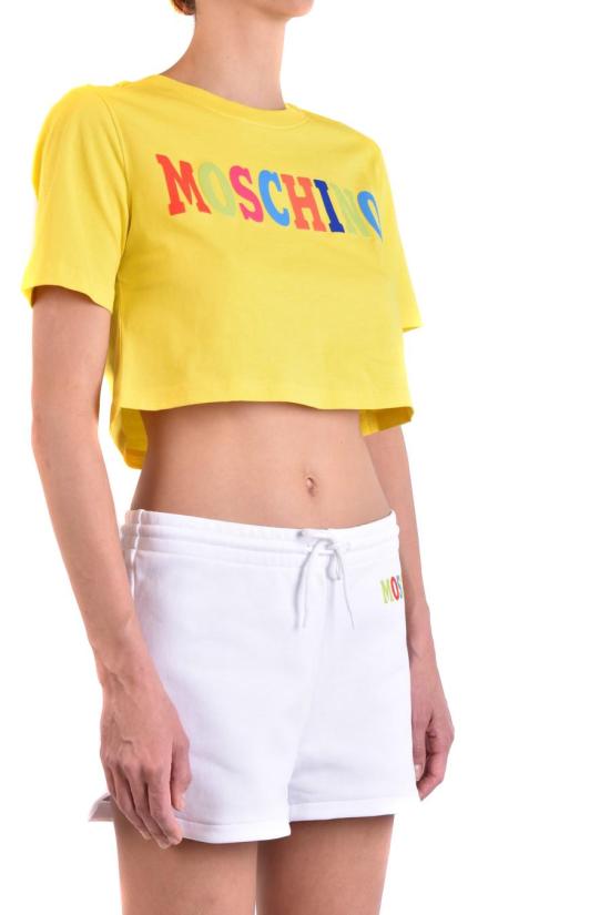  모스키노 반팔 티셔츠 A07055412027 YELLOW - MOSCHINO