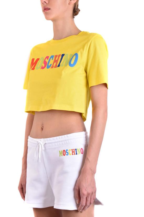  모스키노 반팔 티셔츠 A07055412027 YELLOW - MOSCHINO