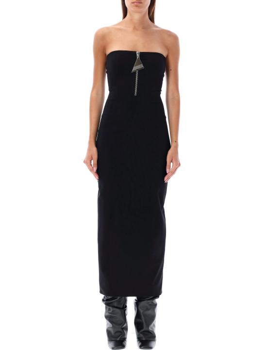 24FW 디 아티코 롱 원피스 247WCM176RY02 100 BLACK