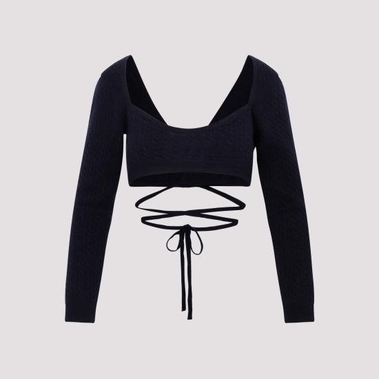  파투 긴팔 티셔츠 KN1228041 697E TOTAL ECLIPSE BLACK - PATOU