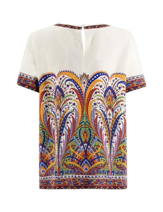  에트로 반팔 티셔츠 WRJA0025 AK025 X0800 X0800 PRINT ON WHITE BASE - ETRO