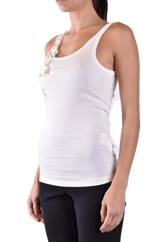  에르마노 민소매 티셔츠 D44EL044EG1 EG1MF291 OFF WHITE - ERMANNO