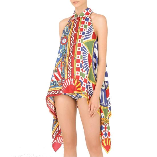  돌체앤가바나 블라우스 F5N34T GDS12 HH01E Blue BLUE - DOLCE & GABBANA