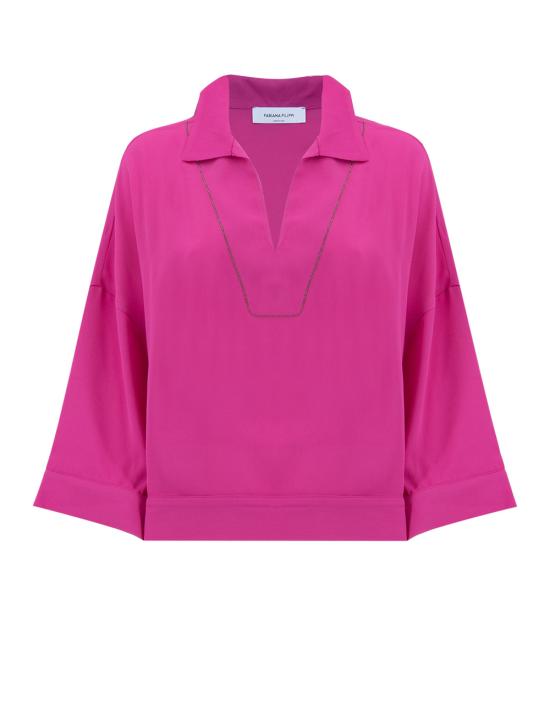  파비아나 필리피 폴로 티셔츠 TPD273W336D377 2178 2178 DARK PINK