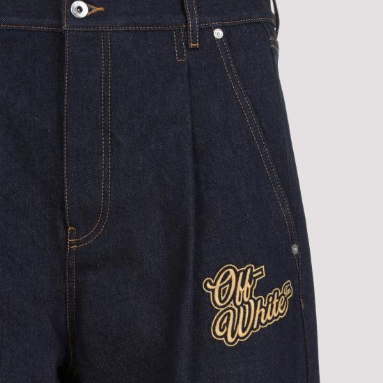  오프화이트 숏팬츠 OMYC021S24DEN002 4522 BLUE GOLD - OFF WHITE