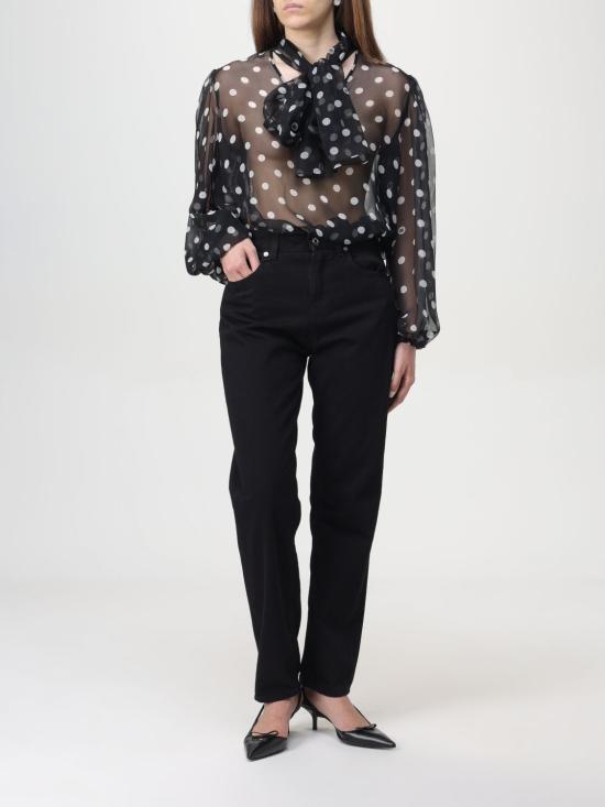 24FW 돌체앤가바나 스트레이트 팬츠 FTAIADG8KD1 S9001 Black - DOLCE & GABBANA