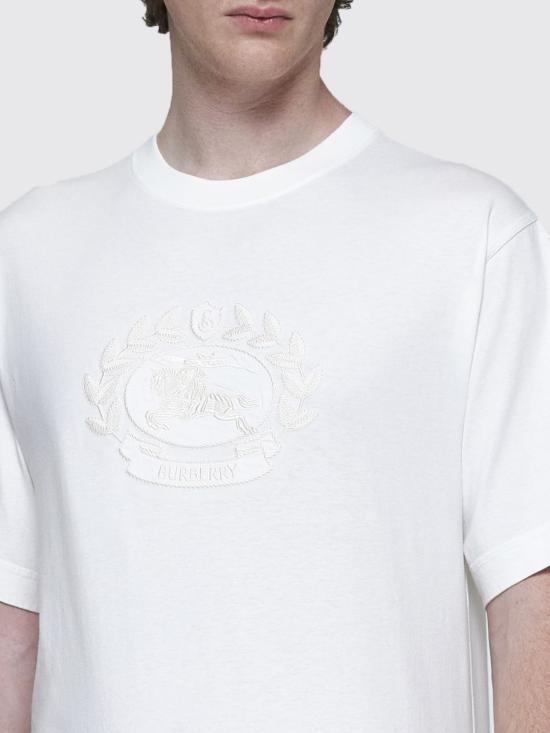 24FW 버버리 반팔 티셔츠 8095105 White - BURBERRY