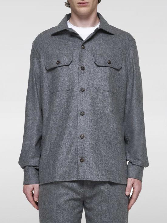 24FW 브루넬로 쿠치넬리 긴팔 셔츠 M038P0720 C003 Grey