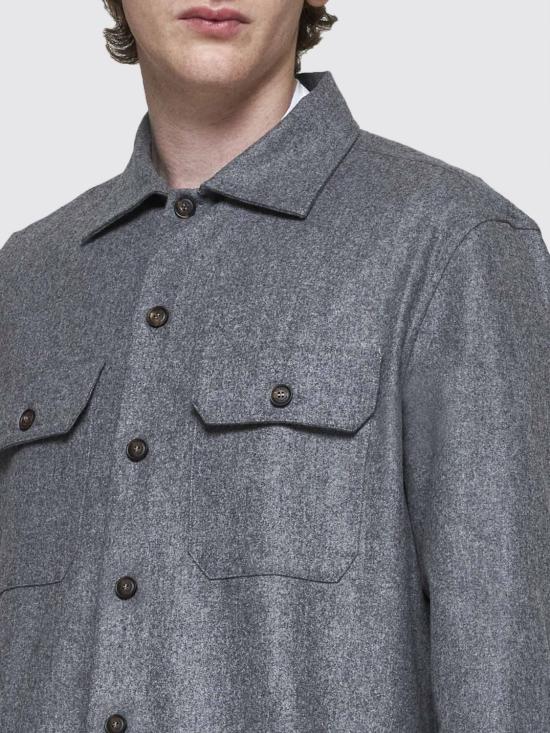 24FW 브루넬로 쿠치넬리 긴팔 셔츠 M038P0720 C003 Grey - BRUNELLO CUCINELLI