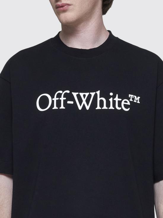 24FW 오프화이트 반팔 티셔츠 OMAA120C99JER0081001 Black - OFF WHITE