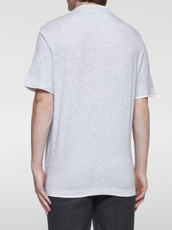 24FW 브루넬로 쿠치넬리 반팔 티셔츠 M0B137427 CL517 Grey 2 - BRUNELLO CUCINELLI