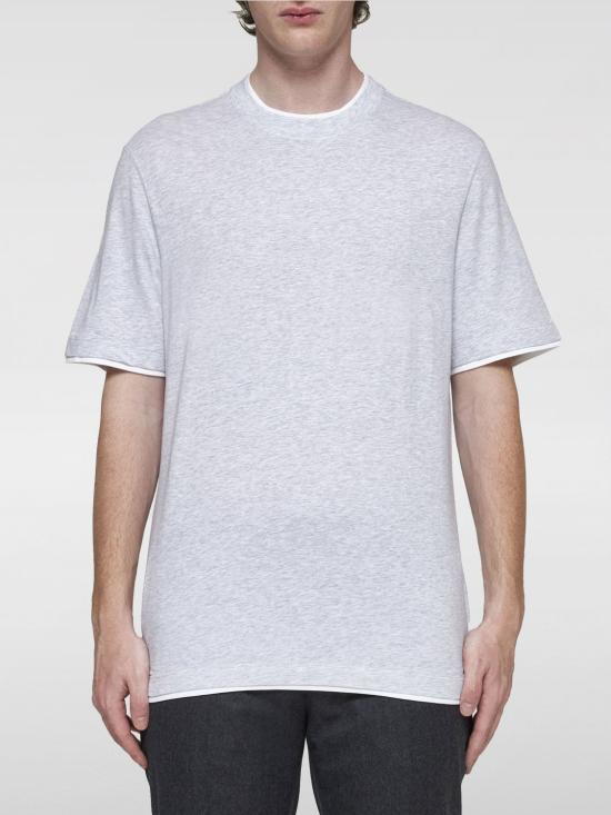 24FW 브루넬로 쿠치넬리 반팔 티셔츠 M0B137427 CL517 Grey 2