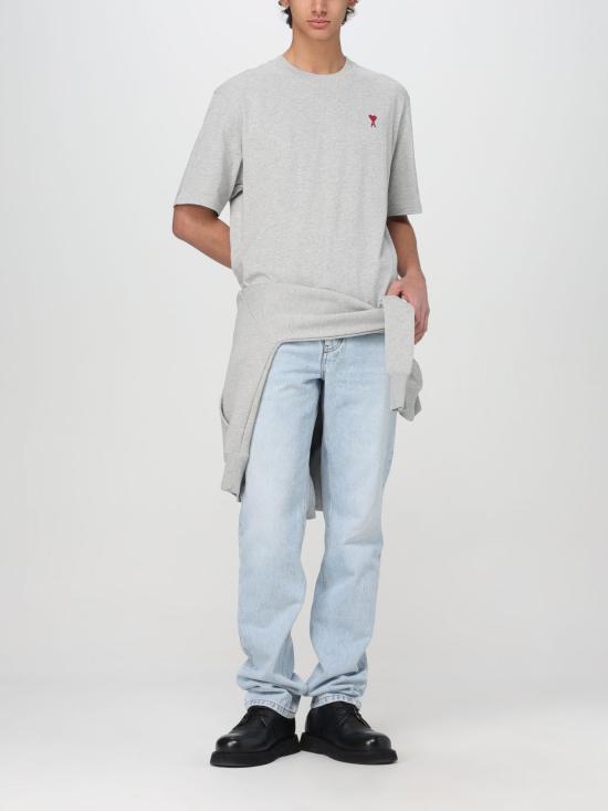  아미 반팔 티셔츠 BFUTS0057260 951 Grey - AMI