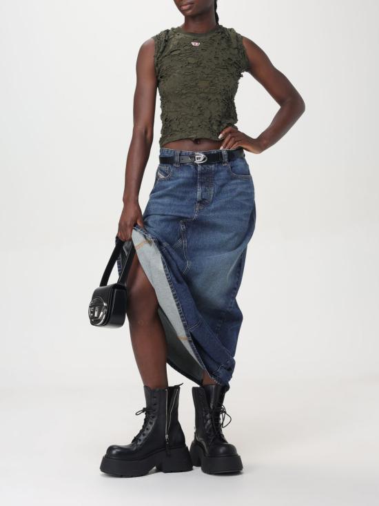 24FW 디젤 롱 스커트 A1071609I27 01 Denim - DIESEL