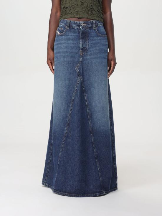 24FW 디젤 롱 스커트 A1071609I27 01 Denim